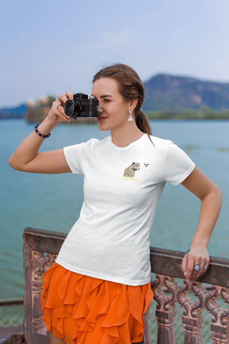 Nome do produto: Camiseta Onça Pintada - Coleção Raiz - Feminina