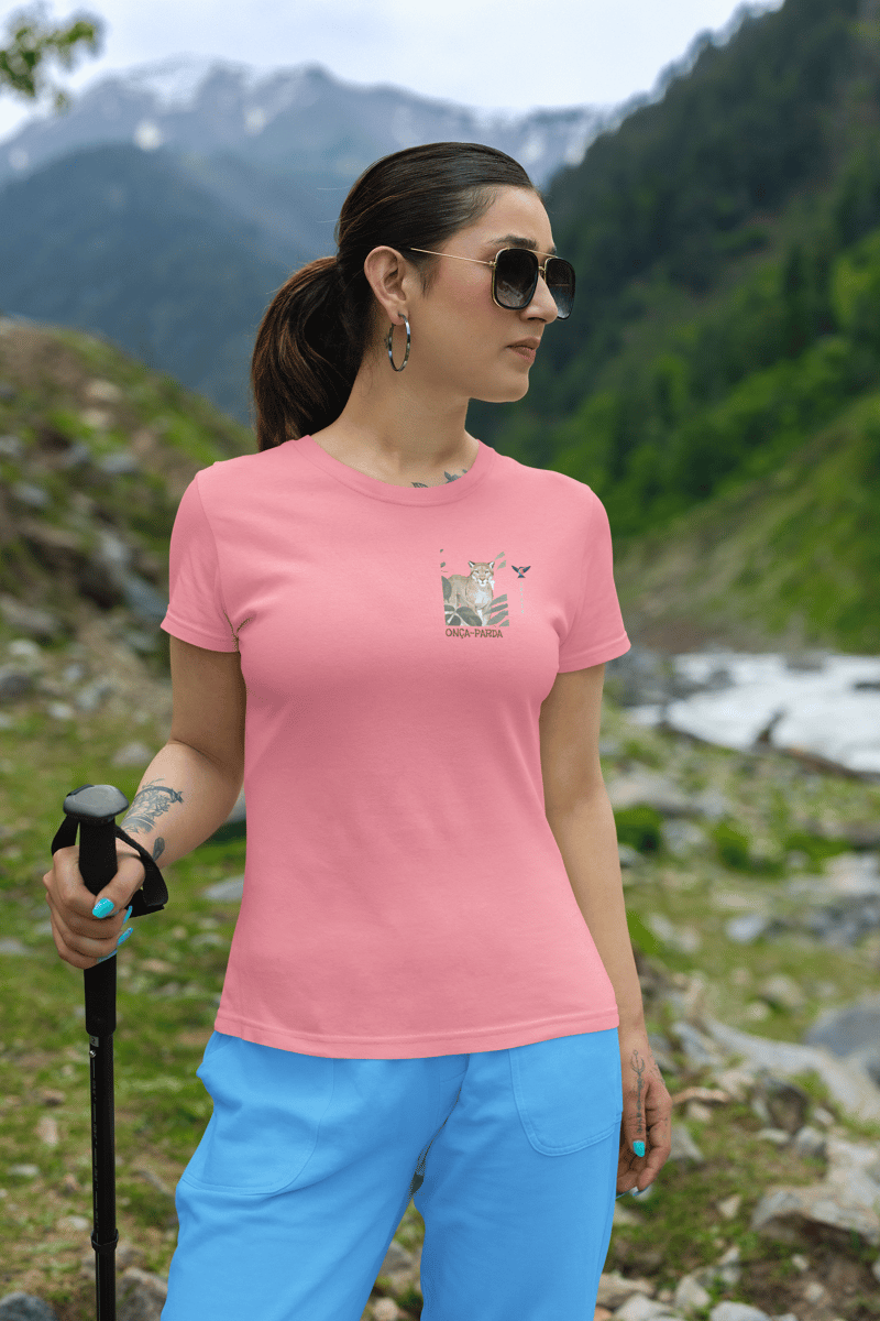 Nome do produto: Camiseta Onça Parda - Coleção Raiz - Feminina