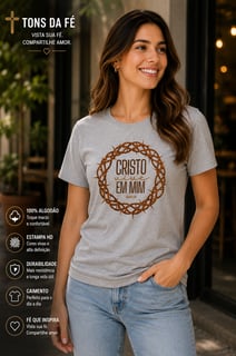 Nome do produto Camiseta Cristo Vive Em Min
