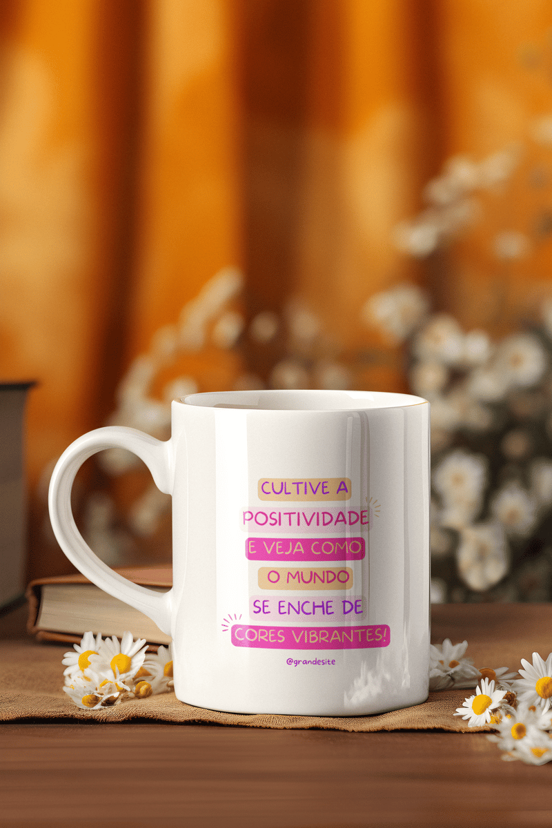 Nome do produto: Caneca De Porcelana Personalizada, Positividade