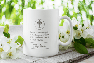 Nome do produto Caneca De Porcelana Personalizada, Feliz Pascoa