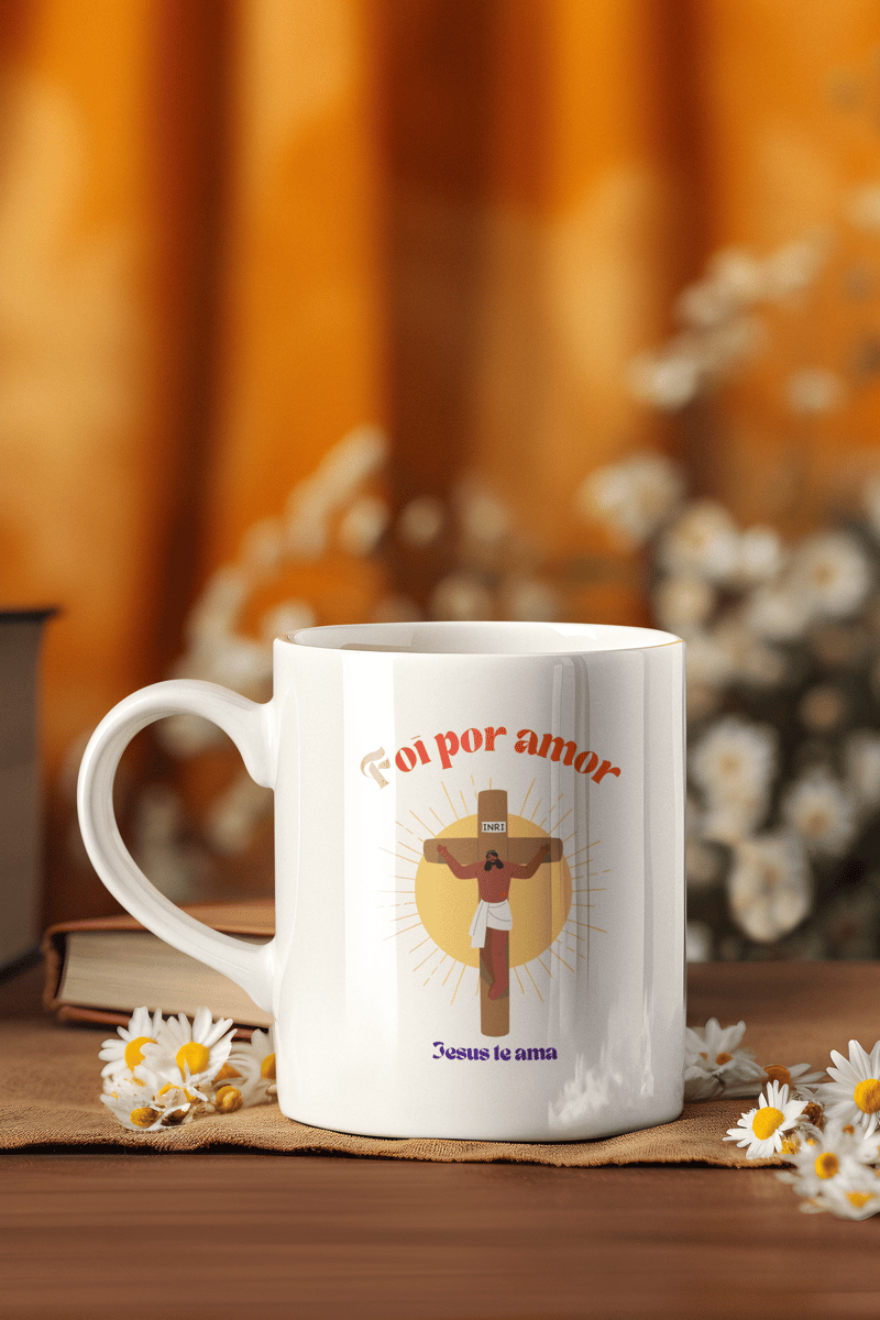 Nome do produto: Caneca De Porcelana Personalizada, Por Amor