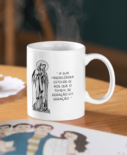 Caneca De Porcelana Personalizada, Mãe Santíssima 