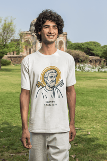 Nome do produto Camiseta Religiosa São Pedro – A Rocha da Fé