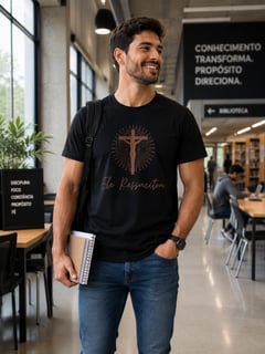 Nome do produto Camiseta Ele Ressuscitou 