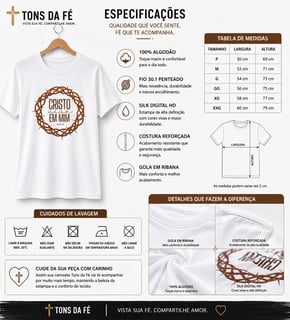 Nome do produto Camiseta Cristo Vive Em Min