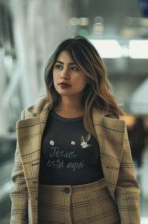 Nome do produto Camiseta Jesus Está Aqui