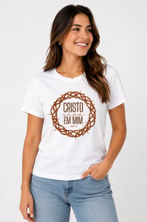 Nome do produto Camiseta Cristo Vive Em Min