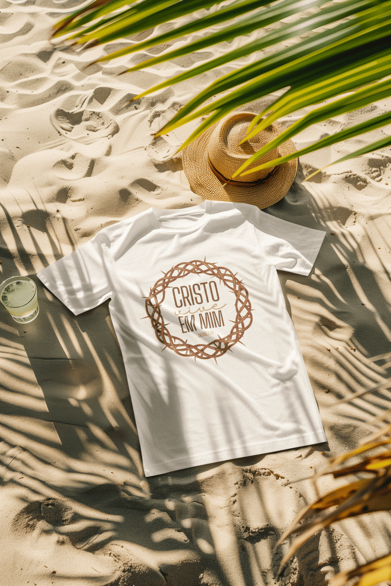 Nome do produto: Camiseta Cristo Vive Em Min