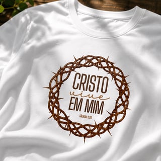 Nome do produto Camiseta Cristo Vive Em Min