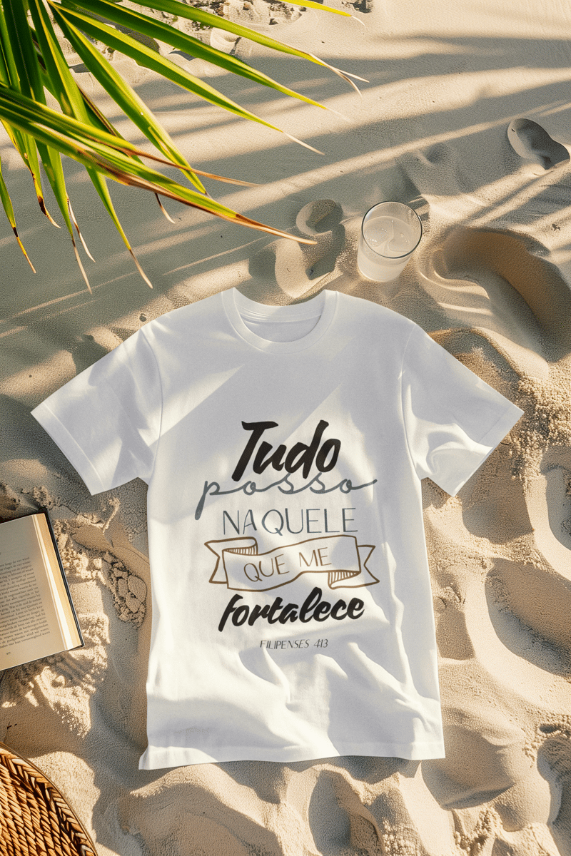 Nome do produto: Camiseta Naquele Que Me Fortalece