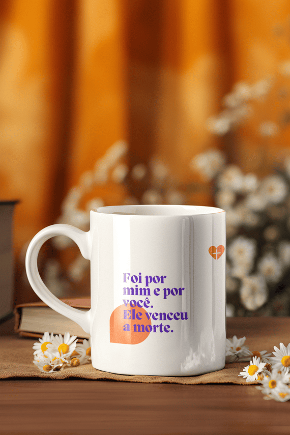 Caneca De Porcelana Personalizada, Por Você