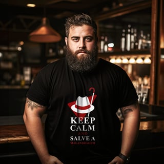 Camiseta Plus Size Unissex Keep Calm and Salve a Malandragem
