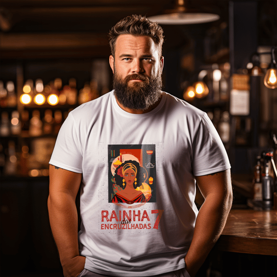 Camiseta Plus Size Unissex Rainha das Sete Encruzilhas