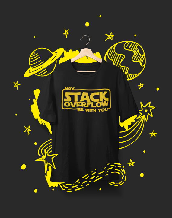 Camiseta May Stack Overflow Be With You