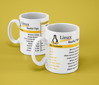 Caneca Linux Useful Tips Cheat Sheet 