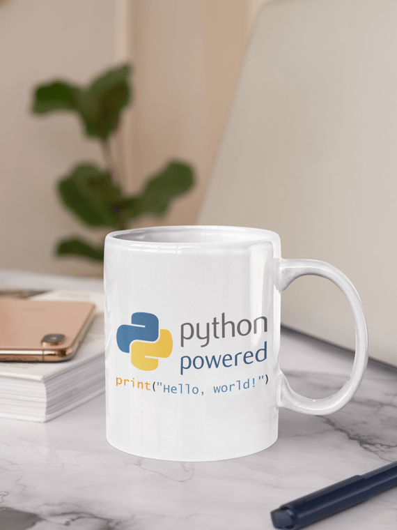 Caneca Python Powered Hello World