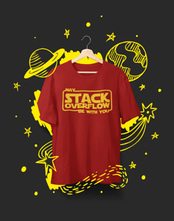 Nome do produto Camiseta May Stack Overflow Be With You