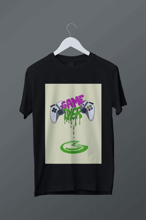 T-shirt plus size Game Over