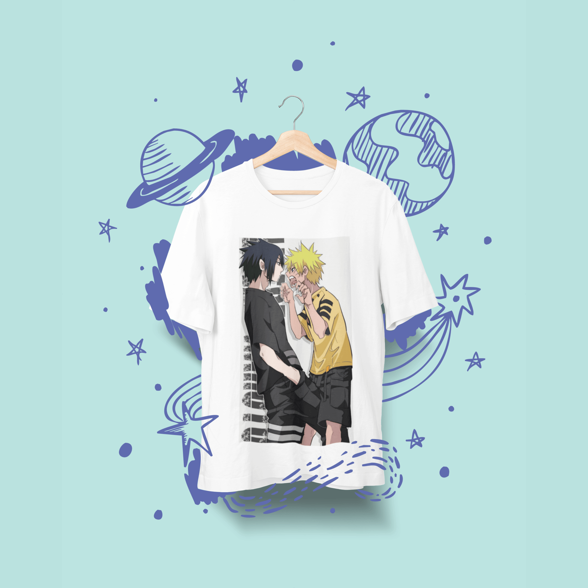 Camiseta NARUTO E SASUKE Anime