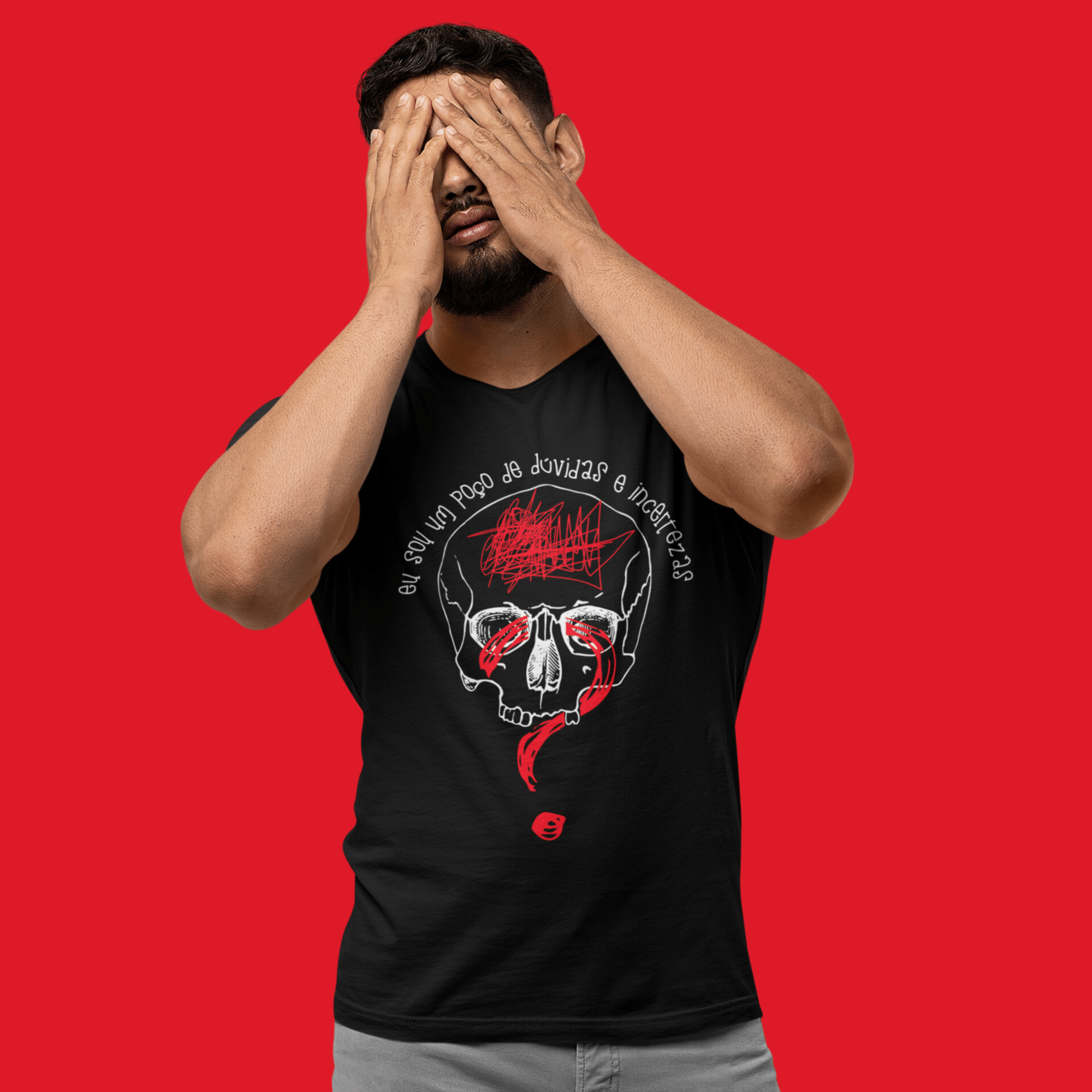 Camiseta CAVEIRA DUVIDAS E INCERTEZAS