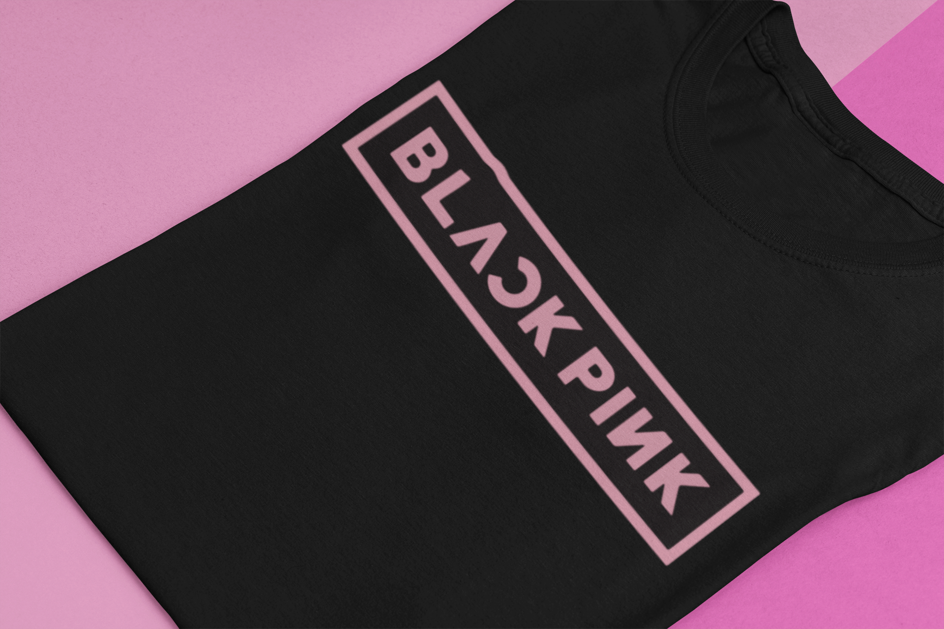 CAMISETA BLACKPINK LOGO COR PRETA