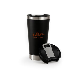 Nome do produtoCopo Térmico Militar Join or Die Mamba Estampa Frente e Verso DTF UV