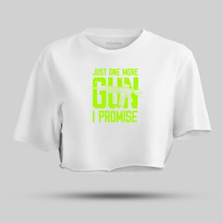 Nome do produtoCropped Militar Just One More Gun Mamba