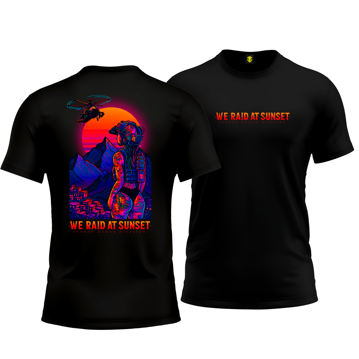 Nome do produto: Camiseta Sunset Goons – Red Horizon Raid - Mamba Army