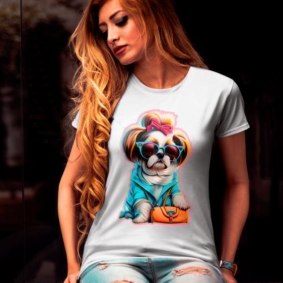 Baby long estampa Shih-tzu - Coleção Dog Lovers 