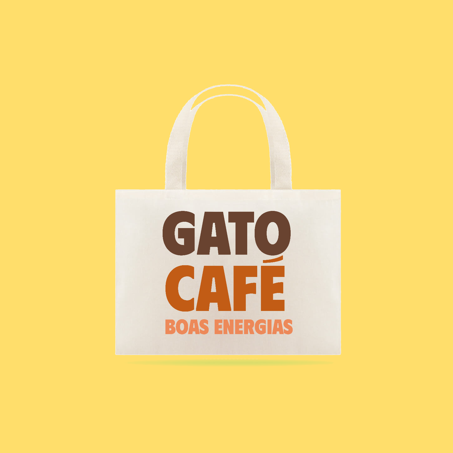 ECOBAG GATO CAFÉ BOAS ENERGIAS