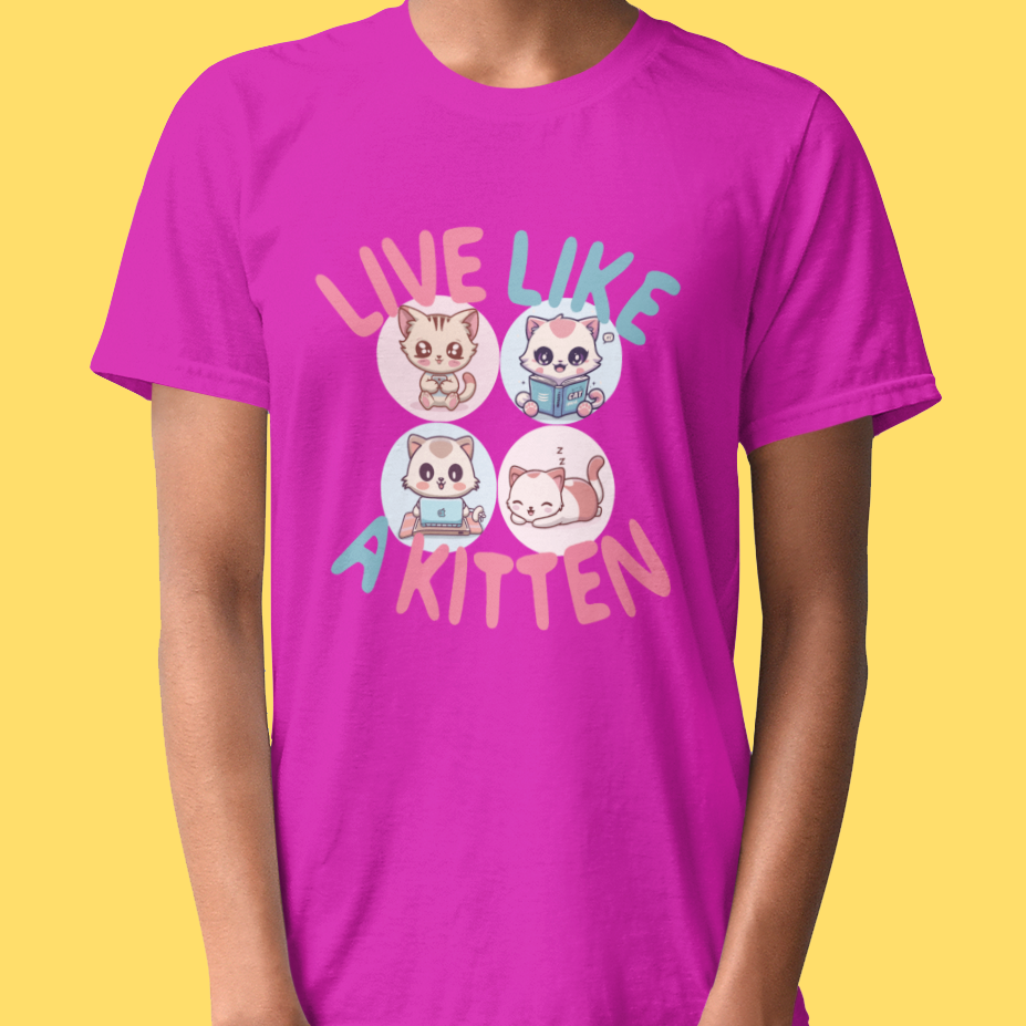 CAMISETA LIVE LIKE A KITTEN