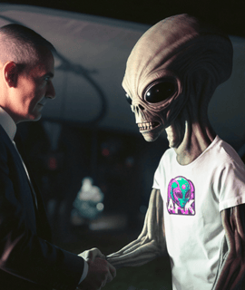 Nome do produto Camiseta APK Co.: Alien