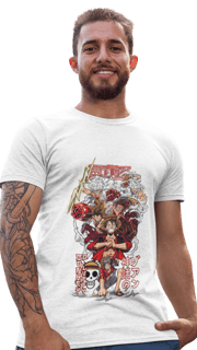Nome do produto Camiseta Luffy todas as transformações ONE PIECE