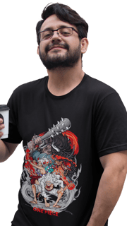 Nome do produto Camiseta ONE PIECE - Luffy Gear 5, Ace, Yamato e Kaido