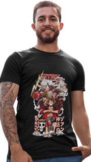 Nome do produto Camiseta Luffy todas as transformações ONE PIECE
