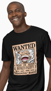 Nome do produto Camiseta Luffy Cartaz de Procurado - One Piece
