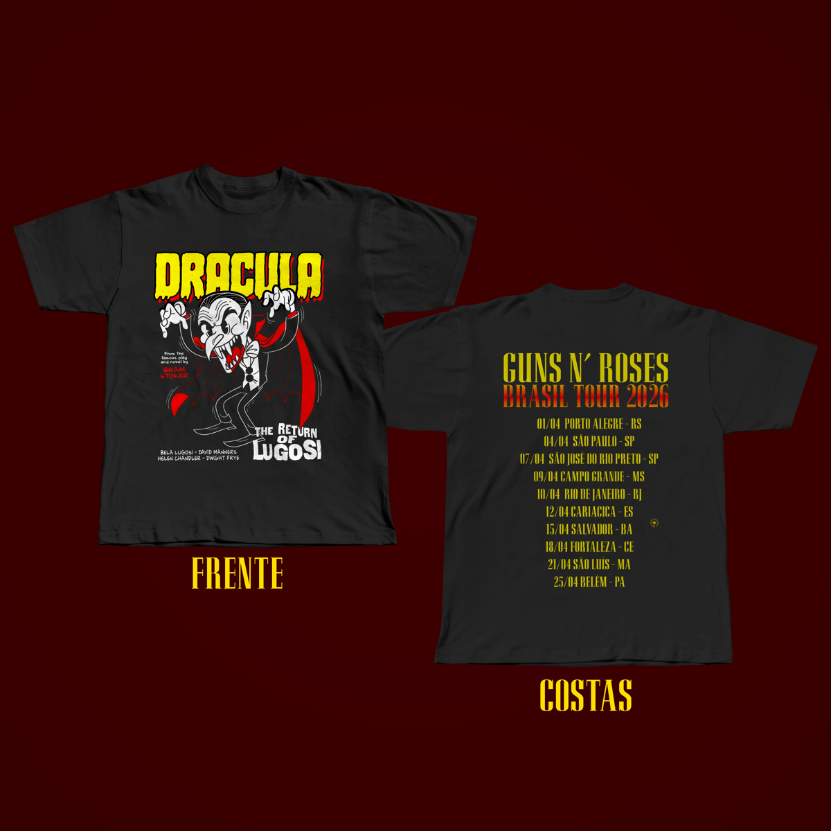 Nome do produto: Dracula do Slash - Guns N Roses Brasil 2026