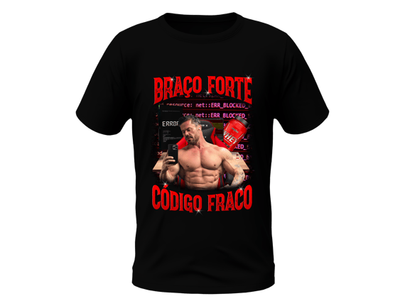 Camisa Braço Forte Código Fraco Cariani - Preta