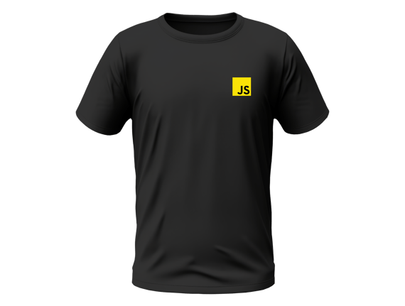 Camisa JavaScript - Logo canto