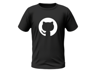 Camisa GitHub - Logo centro Preta