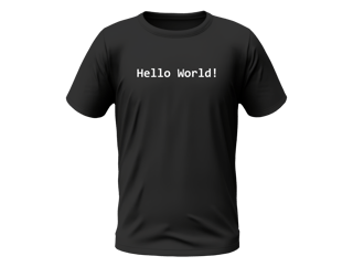 Camisa Hello World Preta