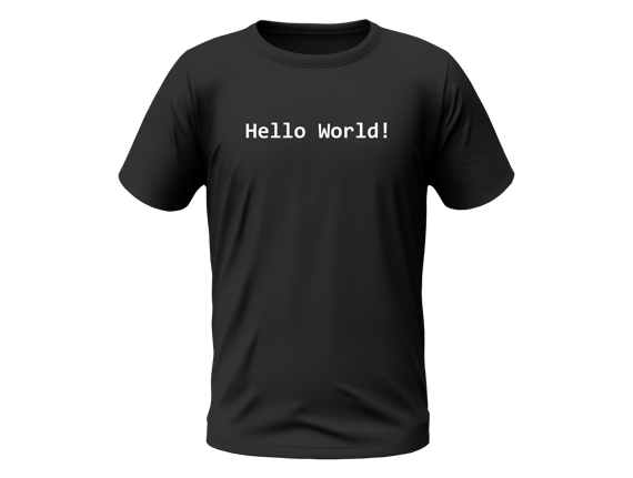 Camisa Hello World Preta