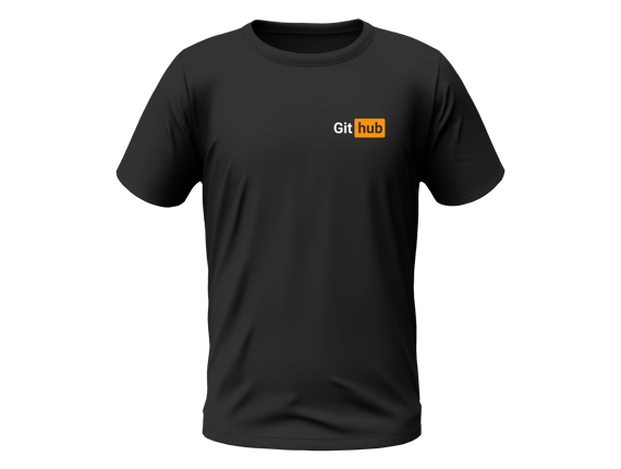 Camisa GitHub - Logo modificada canto Preta