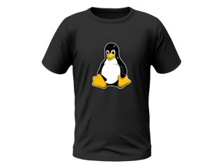 Camisa Linux Preta
