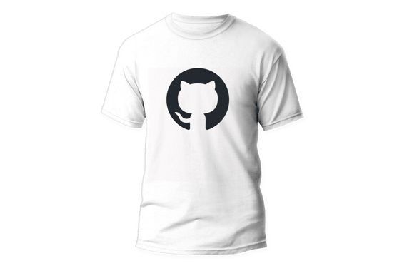 Camisa GitHub - Logo centro Branca