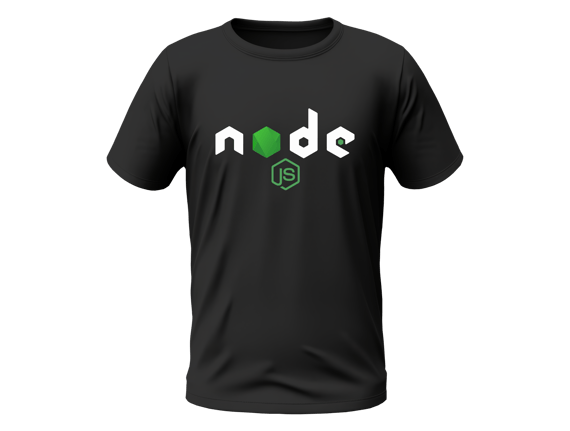 Camisa Node.js - Logo centro Preta