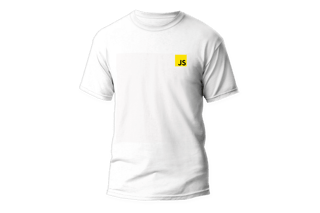 Nome do produto Camisa JavaScript - Logo canto