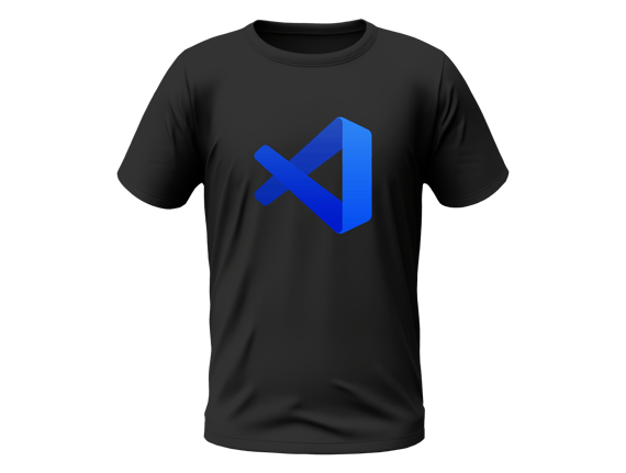 Camisa VS Code - Logo centro