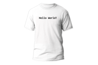 Camisa Hello World Branca